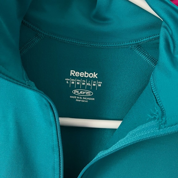 Bundle 2 Reebok 3/4 Zip Pullovers Long sleeve Medium Blue and Pink - Picture 6 of 12